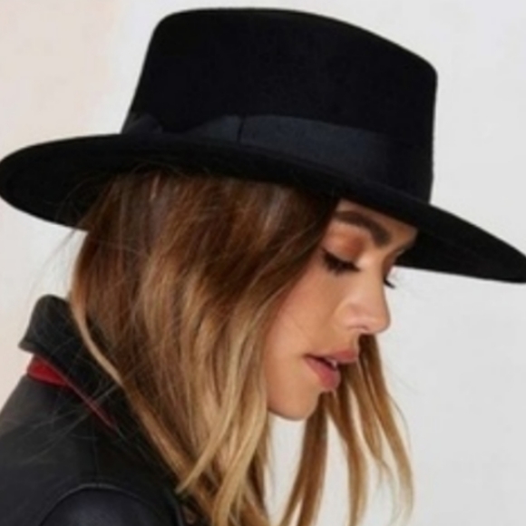 NWT Unisex Black Felt Hat - Picture 3 of 6